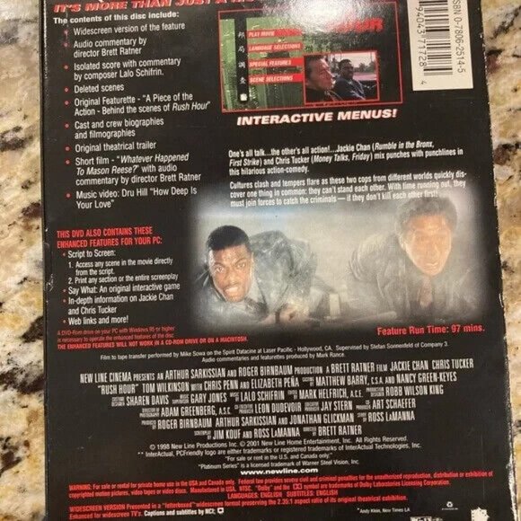 Rush Hour (DVD, 1999, Platinum Series) - Picture 4 of 4
